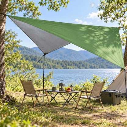 Azarxis Hammock Camping Tarp Rain Fly Shelter Cover (Black, 7.55 x 4.59 ft) - color: #01 Black, size: 7.55 x 4.59 ft