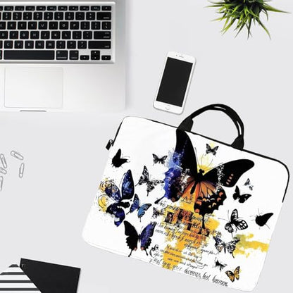 15-Inch Laptop Sleeve – Stylish, Lightweight, Shockproof, Water-Resistant Case for Lenovo, HP, Dell, Asus Notebooks - Cute Butterfly - color: Cute Butterfly 2