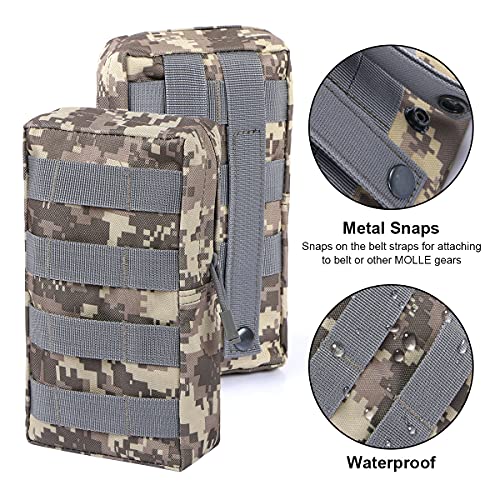 3 Pack Molle Pouch Combo Water Bottle Pouch Holder Tactical Molle Pouches Compact Utility Waist Bag Pack - color: Combo D:ACU