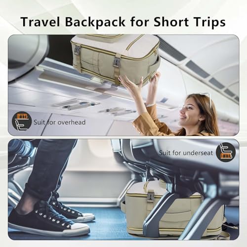 Travel Laptop Backpacks, 30L Carry On Backpack with 3 Packing Cubes, Travel Backpack for Women Airline Approved, Overnight Weekender Backpacks (Green)