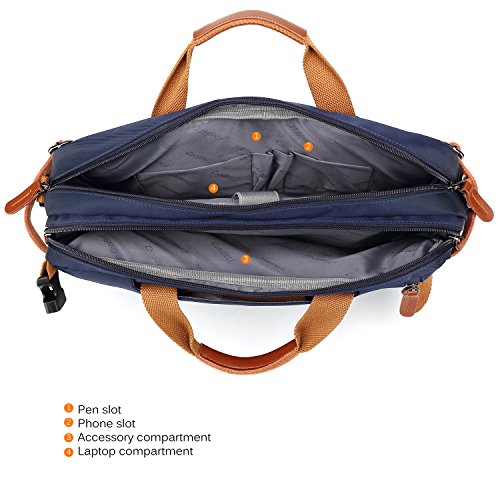CoolBELL Convertible Backpack Messenger Shoulder Bag Laptop Case Handbag Business Briefcase Multi-Functional Travel Rucksack Fits 15.6 Inch Laptop for Men/Women (Blue) - color: Blue, size: 15.6 Inches