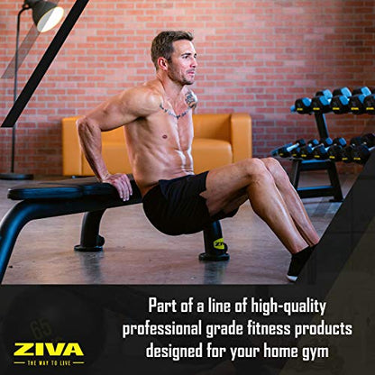 ZIVA Performance Flat Weight Utility Bench for Strength Training, Abdominal Workout – 600 lbs Capacity, 89mm Steel Tubing, High Density PU Foam Padding, Compact Design (Dim. 41x85x146 cm., 19kg)