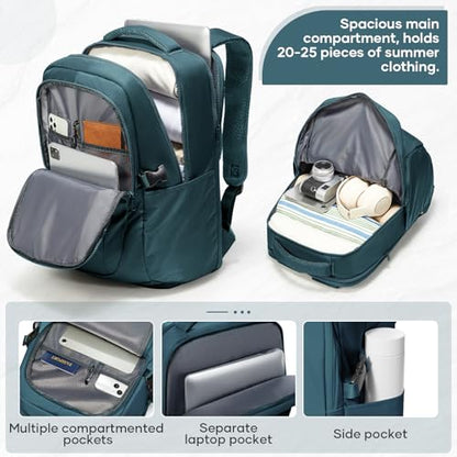suwasp Large Travel Backpack for Women Men Mochila Airline Approved Carry On Personal Item Backpack Bag Frontier Airlines Personal Item Travel Bag Flight Approved Luggage Backpack - Blue - color: Peacock Blue, size: Large