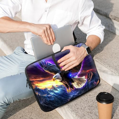 14 15 15.4 15.6 inch Laptop Handle Bag Computer Bag, Pouch Holder Notebook Sleeve Cover Soft Case Compatible for Dell,Lenovo,Toshiba HP, Asus Notebook-Flying Eagle - color: Flying Eagle