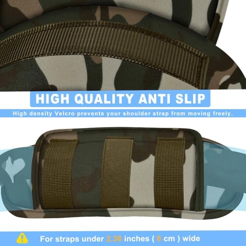 ZINMARK 2Pcs Tactical Shoulder Pad, Ultra-Thick Comfort Cushion for Vest Straps, Backpacks, Breathable & Shock-Absorbing,Camouflage-Green - color: Camouflage-green