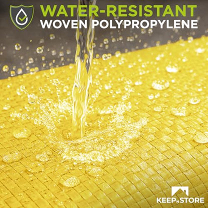 Heavy Duty Sand Bags Pack of 24, Bright Yellow Empty Sandbags with Built-In Ties, Woven Polypropylene UV Protection 1600 Hours, Fillable Bags for Flood Control, Weight, 18x24 inches, 60 Pounds Volume - size: 18"W x 24"L, style: Pack of 24