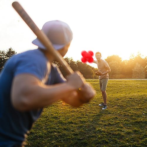 Toddmomy Hexagonal Reaction Training Ball 7cm Red Silicone Agility Fitness Ball for Speed and Reflex Exercises in Baseball, Tennis, Soccer, and Ping Pong Training