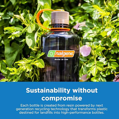 Nalgene Sustain Tritan BPA-Free Water Bottle Made with Material Derived from 50% Plastic Waste (using ISCC certified mass balance), 16 OZ, Wide Mouth,Grey (Pack of 6) - color: Grey, size: 16 Ounces (Pack of 6)