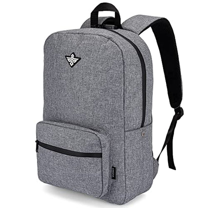 Legend Travel Laptop Back Pack with Anti Theft Combination Lock Weather Resistant Lightweight Book Bag Backpack (Gray) - color: Grey