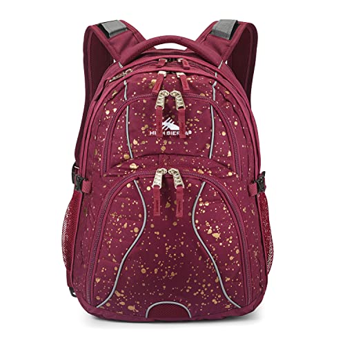 High Sierra Swerve Laptop Backpack, One Size, Copper Splater/Maroon - color: Cooper Splater/Maroon