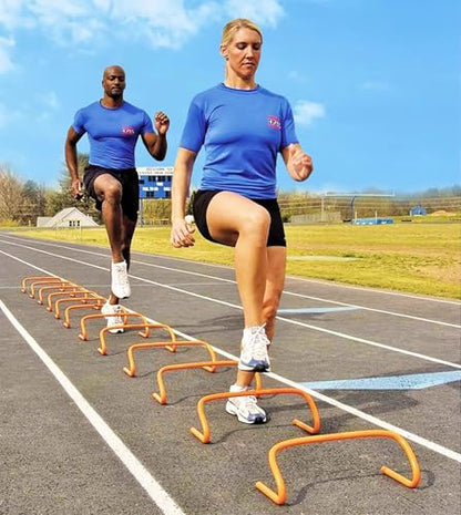 5 Pack Dog Training Hurdles, 6in/ 9in/ 12in/ 20in Different Height Sports Hurdle for Track & Field, Football, Mini Agility Athletic Trainer Set(23cm(9")) - size: 23cm(9")
