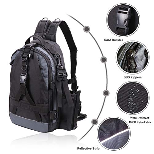 Fishing Backpack with Rod Holder & Tackle Box Storage - Gift for Women