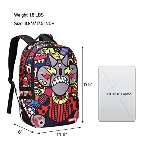 Graffiti Backpack for School, 20L Casual Daypack, Designer Laptop Backpack for 15.6 Inch Laptop - color: Graffiti