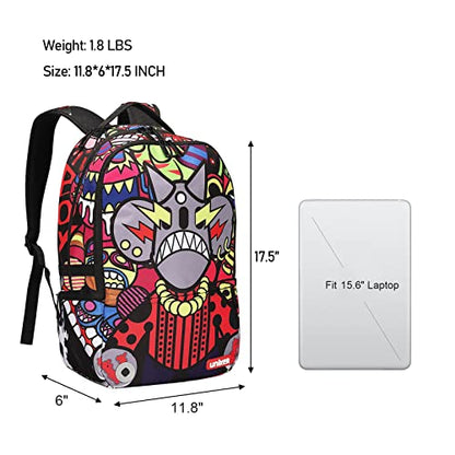 Graffiti Backpack for School, 20L Casual Daypack, Designer Laptop Backpack for 15.6 Inch Laptop - color: Graffiti