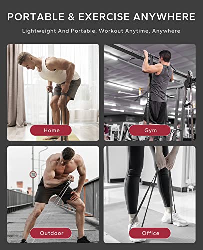 HAPBEAR Pull Up Assistance Bands - Pull Up Bands - Resistance Bands - Exercise Bands Resistance Bands Set - Workout Bands for Working Out, Stretching, Muscle Training - color: Gray