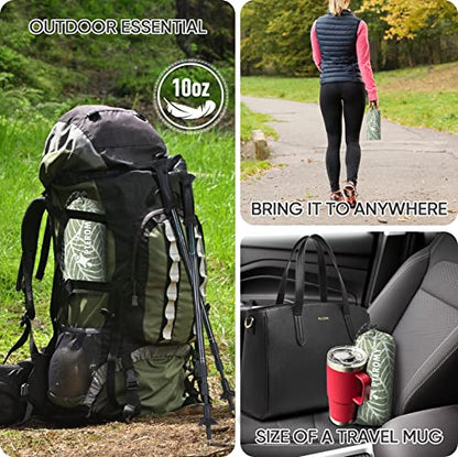 PTEROMY 3-in-1 Hooded Rain Poncho for Adult with Pocket, Waterproof Lightweight Unisex Raincoat for Hiking Camping Emergency - color: Antique Foliage