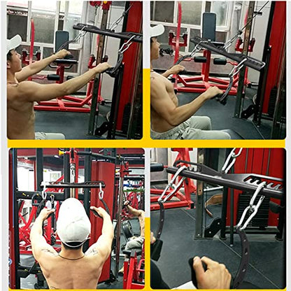 Adjustable Lat Pull down Bar, Cable Machine Attachments for Gym, Home Gym Fitness T-bar Row Pulldown Attachments, Lat Pull Down Machine Wide Grip Neutral Grip Handle - color: SP-B07