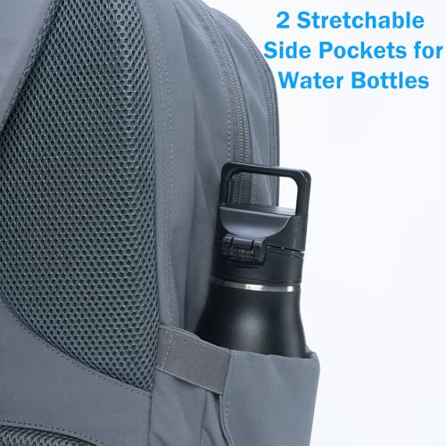 PUREVAVE Laptop Backpack with YKK Zippers for Men and Women - color: Gray