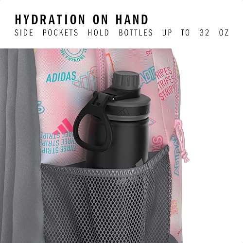 Originator Small Backpack for men and women, athletic book bag with laptop sleeve - color: Adi Haze Clear Pink/Clear Pink/Grey Four