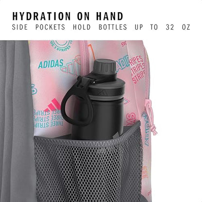 Originator Small Backpack for men and women, athletic book bag with laptop sleeve - color: Adi Haze Clear Pink/Clear Pink/Grey Four