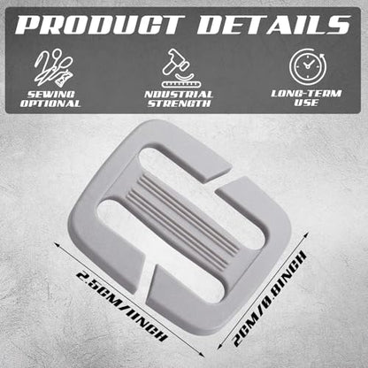 4 Pcs Backpack Strap Clips 1 Inch Detachable Webbing Buckle Nylon Shoulder Strap Holder Backpack Bag - color: Dark Gray
