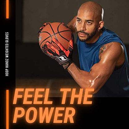 HOOPSKING Hoop Handz Basketball Weighted Training Gloves (Anti-Grip), Over 3 lbs. Per Pair, More Powerful Dribbling - size: Adult Extra-Large