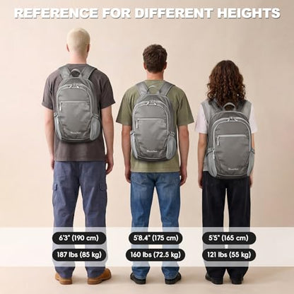 Seektop Lightweight Packable Hiking Backpack Water Resistant Expandable 20L-28L for Women Men, RFID Day Pack for Travel - color: Grey
