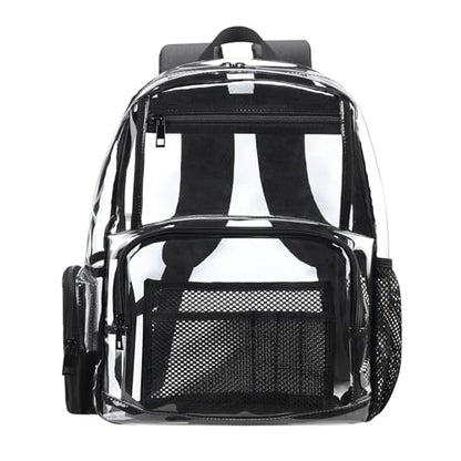 16" Clear Backpack for School – Heavy Duty Transparent Bookbag for Boys, Girls, Men Kids & Adults - size: Large