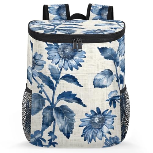 Insulated Cooler Backpack Portable Soft Cooler Bag Ice Chest Backpack for Camping Beach Picnic Lunch Work Travel - color: Multicolor 6