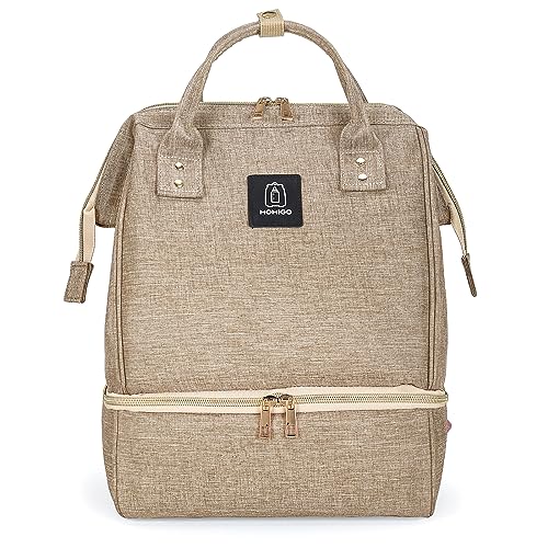 Breast Pump Backpack - Cooler and Moistureproof Bag Double Layer for Mother Outdoor Working Backpack with USB Charging Port, Large (Khaki) - color: Khaki