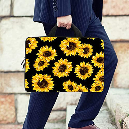 RICHEN 17 inch Laptop Shoulder Bag Carrying Case with Handle Fits 15.6/16/17/17.3/17.4 inch Laptop Notebook (16-17.3 inch, Sunflowers) - color: Sunflowers