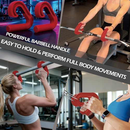 45/90 degree Neutral Grip Pull Up Handles with Lifting Straps - Heavy Duty Angled Barbell Grips & Pull Up Bar Grips for Home Gym, Deadlifts, Rows - Relieve Wrist & Shoulder Stress - color: red, size: 90°