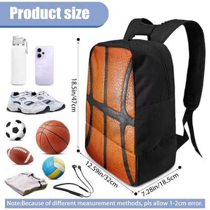 Basketball Backpack With Separate Ball Compartment And Shoes Fit Basketball Volleyball Football - color: Basketball Pattern
