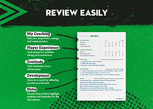 Soccer Training Notepad by MVMT Sports, 50 Page 8.27 x 11.69 inch Tactical Practice Planner for Soccer Coaches. Plan and Review Quickly and Easily. Write Targets, attendance, Drills and More.