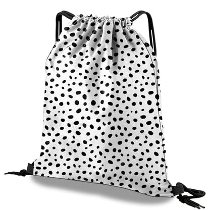 Drawstring Backpack Draw String Bag Waterproof for Sports Gym Beach Travel Cute Aesthetic Sackpack Men Women (13"×17")-Speckle Leopard Cheetah - color: S-1-speckle