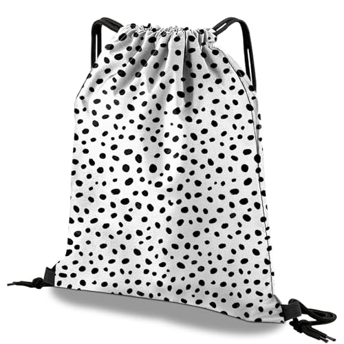 Drawstring Backpack Draw String Bag Waterproof for Sports Gym Beach Travel Cute Aesthetic Sackpack Men Women (13"×17")-Speckle Leopard Cheetah - color: S-1-speckle