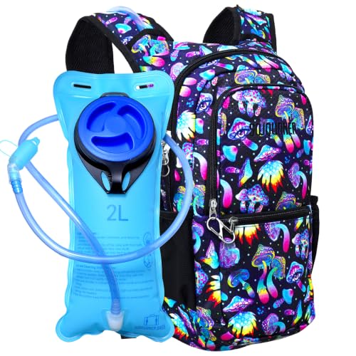 Sojourner Hydration Pack, Hydration Backpack - Water Backpack with 2l Hydration Bladder, Festival Essential - Rave Hydration Pack Hydropack Hydro for Hiking, Running, Biking, Festival Gear - color: Mushroom Magic