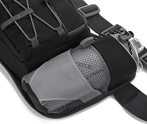Waist Pack with Water Bottle Holder for Running Walking Hiking Fanny Pack Hydration Belt - color: Black
