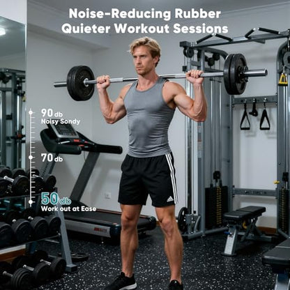 NEWBULIG Interlocking Foam/Rubber Floor Tiles, Gym Flooring for Home Gym Mat 24 inch Long, 1/2 Inch Thick, Foam/Rubber Mats for Floor, Garage, Workout Space, Non-Slip，6/12/36 pcs