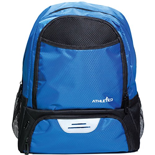 Athletico Youth Soccer Bag - Soccer Backpack & Bags for Basketball, Volleyball & Football | Includes Separate Cleat and Ball Compartment - color: Blue