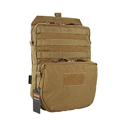 EXCELLENT ELITE SPANKER Tactical MOLLE Hydration Pack for 3L Hydration Water Bladder Molle Vest Accessory - color: Coyote Brown