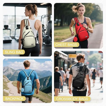 Convertible Sling Bag with Coin Pocket, 11" Tablet Crossbody Mini Backpack with Headphone Jack Casual Pack for Women Men Travel, White - color: White, size: Large