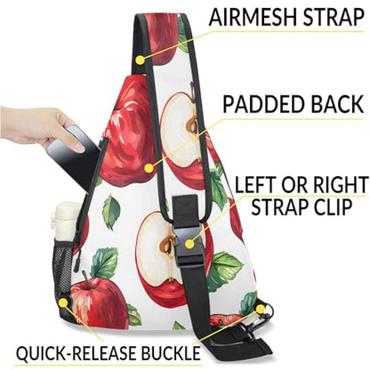 Pickleball Bag for Women Men Adjustable Crossbody Sling Backpack Hold Pickleball Paddle Water Bottle - color: Multicolor 16