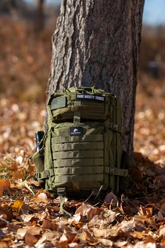 AMERICANPHOENIX 45L Elite Tactical Backpack | 3X Stronger Work & Military Backpack | Water Resistant and Heavy Duty | 3 Day MOLLE Bug Out Bag (Olive Green) - color: Olive Green