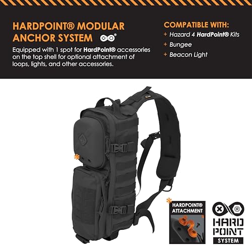 HAZARD 4 Plan-B '17 Sling Pack – Crossbody EDC Bag for Travel, Hiking & Everyday Carry, 11.8L, Black - color: Black, size: Plan-B '17