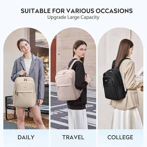 Hiking Travel Backpack for Women Casual Business Weekender Multilayer Laptop Bag,16 Inch,Black - color: A-black, size: 16 Inch