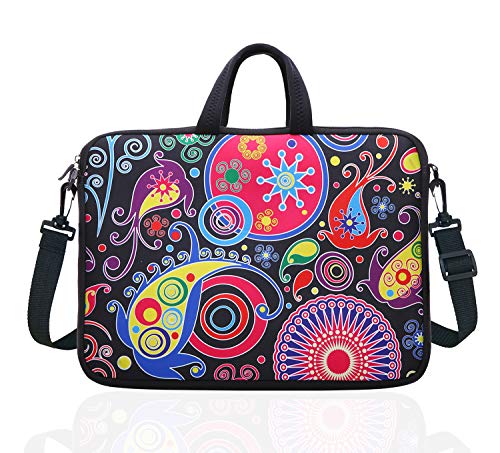 YIDA 15.6-Inch Laptop Shoulder Sleeve Bag Case Carrying bags For 15 15.6" Acer Dell Hp classic colourful - color: Classic Colourful