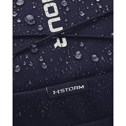 Under Armour Hustle Sport Backpack - color: Midnight Navy (410)/Metallic Silver