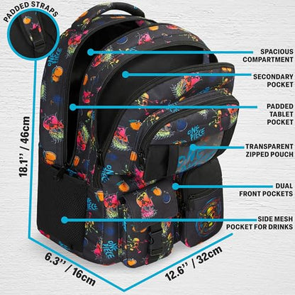 Get Trend One Piece Kids Backpack for Boys, 18 inch Book Bag with Adjustable Padded Straps, Travel School Bag, Anime Gifts (Black One Piece) - color: Black One Piece