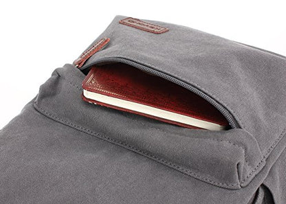 kayond Casual Style Lightweight canvas Laptop Bag/Durable Travel backpacks/Rucksack for Men&Women/Fashion Backpack Fits 15 inch Notebook (Gray) - color: Gray